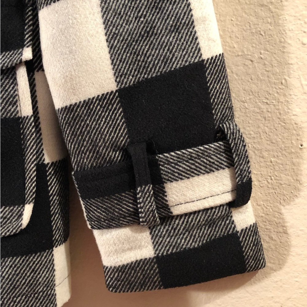 Womens Urban Republic Collection Plaid Pea Coat - Picture 5 of 16